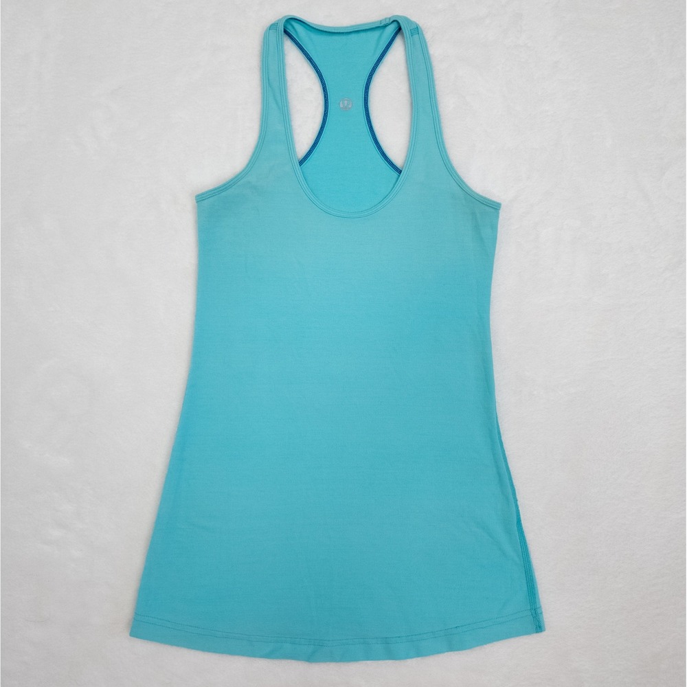 Lululemon Aqua Blue‎ Racerback Tank Top - Athletic Workout Activewear